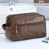 Cross-border High-end Sense Bolsa de higiene masculina Divisória de armazenamento Alto valor Grande capacidade PU Bolsa de cosméticos de viagem portátil