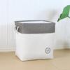 Cesta de Almacenamiento de Lino Estilo Japonés Simple Cesta para Ropa Sucia Caja de Almacenamiento para Ropa de Cama de Armario Caja de Almacenamiento para Snacks Juguetes