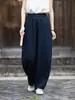 Pantalones Casuales de Lino Originales Vintage Otoño 2026, Lavados a la Arena, Holgados, Ligeros, Adelgazantes, Forma de Zanahoria