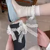 Calcetines de Algodón para Mujer Estilo Ballet Coreano Nuevo Primavera/Verano 2026, Lazo Largo de Cinta, Longitud Media Pantorrilla, Mismo Estilo que Lusi, Calcetines para Adolescentes