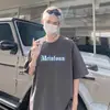 Camiseta retrô estilosa estilo americano com estampa de meteoro, manga curta para homens e mulheres, nova tendência ins de top casual soltinho para o verão de 2026