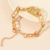 Venta Caliente Transfronteriza Pulsera Ottonbuckle para Mujer Estilo Ins Personalidad Elegante Mariposa Amor Pulsera Punk Hip-hop Pulsera