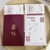 Invitaciones, Invitaciones de Boda, Invitaciones Estilo Boleto de Cine, Invitaciones Personalizadas de Moda para Compromiso y Banquete de Boda, Invitaciones de Boda con Estampado Dorado
