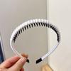 Diadema de tela plisada con diseño de celebridades de Internet de estilo coreano, diadema con calavera alta, dentada, antideslizante, para lavarse la cara, pinza para el cabello, organizador para el cabello roto en la frente