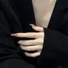 Anel Rosa Elegante Japonês e Coreano Amor Micro-incrustado Zircônia Feminino Fofo Versátil Ao Vivo Ajustável Joia Atacado