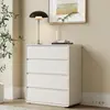 Gabinete de Estilo Crema con Cinco o Seis Cajones Madera Maciza Pintura Blanca Lujo Ligero Moderno Simple Gabinete de Almacenamiento Almacenamiento para Dormitorio Mesita de Noche
