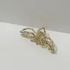 Presilha de Cabelo de Liga Metálica com Teia de Aranha de Alto Padrão e Nicho, Presilha Grande de Tubarão com Toque Sofisticado, Penteado Simples e Elegante, Acessório de Cabelo para Penteados Presos
