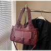 Bolso de Mano Retro Transfronterizo para Mujer Nuevo Casual para Viaje de Negocios Gran Capacidad Bolso de Hombro para Mujer Cuero Suave Bolso de Madre Bolso Tote
