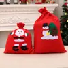 Bolsas de Regalo Navideñas Mochila de Papá Noel Bolsas de Regalo No Tejidas Bolsas con Aplicación Hecha a Mano Bolsas de Regalo