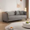 Sofá de lujo pequeño estilo nórdico para vivienda de alquiler, sofá moderno de tejido tecnológico para dormitorio doble y sala de estar