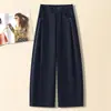 Pantalones Anchos Curvos de Moda para Mujer, Otoño 2026, Tiro Alto, Sueltos, Adelgazantes, Casuales con Caída