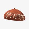 Fábrica de Boinas de Lana Boina Sombrero de Lana al por Mayor Exterior Otoño e Invierno Moda Transfronteriza para Mujer Perla Sombrero de Artista Japonés y Coreano