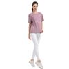 Camiseta Esportiva Feminina de Verão Solta com Mangas Curtas, Secagem Rápida, Respirável, para Corrida, Fitness, Roupas de Yoga que Absorvem a Umidade 32236