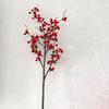 Flor de Simulación Boda Adornos a Juego Navidad Fruta de la Fortuna Decoración Hogar Restaurante Fruta de Acebo Fruta Roja Pequeña