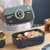 Caixa de almoço de plástico de camada única INS japonesa retangular para estudante caixa de almoço para micro-ondas caixa de almoço com compartimentos para adulto