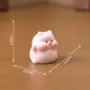 Cerdito regordete luminoso, casa de muñecas, decoraciones DIY, bolsa ciega, accesorios colgantes, micro paisaje de escritorio, adornos pequeños.