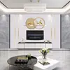 Papel tapiz de pared de fondo de TV sala de estar moderno minimalista nórdico 18D líneas geométricas estilo lujo ligero película y televisión Tela de pared mural