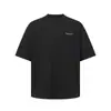 Camiseta Casual de Manga Curta com Letra Simples Verão Masculina ins Marca Tendência Streetwear Manga de Cinco Pontos Gola Redonda Camiseta Solta Top