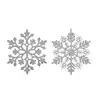 Amazon 10cm Decorações de Natal Floco de Neve Plástico Polvilhado Suprimentos para Decoração de Árvore de Natal Pingente Cristal