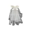 Velo para fotografía de celebridades de internet, accesorios con luz de flash, puesto luminoso, tocado de doble capa, lazo blanco de malla para niños