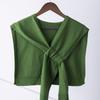 Novo Estilo Xale Tricotado Simples Cor Pura para Mulheres Xale de Proteção Solar de Verão Colete Pequeno Decorativo para Ar Condicionado de Escritório