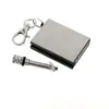 Cilindro cuadrado metálico llave de fuego carcasa de acero inoxidable diez mil cerillos juego para fumar (incluyendo accesorios pequeños)