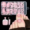Pegatinas Blancas Estilo Francés para Uñas de los Pies Usables de 120 Piezas en una Caja, Pegatinas para Uñas de los Pies Rosa Nude Venta al por Mayor