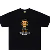 Camiseta de Manga Corta para Mujer de Algodón Puro con Cabeza de Simio Marca de Moda BAP - Nueva Clásica de Verano Mono Pequeño Versátil para Mujer