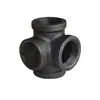 Codo de esquina de cuatro vías loft retro tridimensional de cuatro vías accesorios de tubería galvanizada estante de cuatro vías galvanizado estante para tuberías de agua piezas de hierro maleable