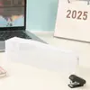 Estilo Japonés Sencillo Estuche Transparente de Malla de Nylon Gran Capacidad Estuche Tridimensional para Lápices Suministros de Papelería para Estudiantes Niños y Niñas
