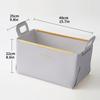 Caja de almacenamiento de escritorio de cuero, caja de cosméticos para el cuidado de la piel, caja coleccionable, cesta plegable de PU para guardar ropa, juguetes y libros.