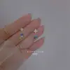 Brincos de zircão com estrela e pérola da moda, design de nicho feminino, brincos de luxo leves e elegantes, todos combinados, brincos de celebridades