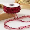 Cadena de Perlas de Rollo Grande de 1 cm Cinta de Organza con Perlas, Cinta para Recuerdos de Boda, Ramo de Flores, Cinta para Caja de Regalo de Frutas