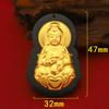 Pingente Buda de jade preto de Hotan para homem, incrustado em ouro, pingente de jade Guanyin, marca dragão, fornecimento ao vivo, fabricantes, fornecimento por atacado