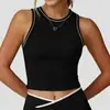 Chaleco Deportivo Transfronterizo Europeo y Americano para Mujer, Ropa de Yoga Amortiguadora, Diseño Sexy de Espalda Descubierta para Fitness, Chaleco de Yoga para Fitness con Bloques de Color para Mujer