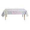 Mantel Desechable Arcoíris de Papel de Aluminio Láser Impermeable Decoración de Cumpleaños Fiesta Mantel de Plástico Colorido Venta al por Mayor