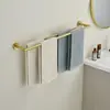 Barra de Toallas de Acero Inoxidable para Baño Estante de Almacenamiento de Doble Barra Montado en Pared Versión Extendida Accesorios para Portarrollos de Papel Higiénico