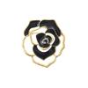 Broche de camelia hueca de alta gama, diseño de nicho, ligero, de lujo, versátil, para chaqueta de traje, accesorio