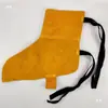 Capa Protetora para Pés em Lona Branca Espessa Capa para Pés em Couro de Boi para Soldagem Capa para Pés em Lona Proteção para Mãos e Pés de Soldador à Prova de Fogo e Contra Queimaduras
