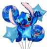 Globos de Papel de Aluminio de Mascota Linda Alienígena Azul Hongxiang Accesorios de Decoración de Ambiente Temático para Fiesta de Cumpleaños Infantil