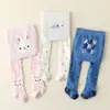 Meias-calças Brancas de Venda Quente Transfronteiriças para Meninas, Leggings Brancas de Primavera e Outono, Meias-calças com Pé para Bebês, Leggings Infantis