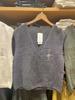 Roupas Femininas Japonesas para Mulheres Solteiras 24 Outono Novo Colete Suéter de Tricô Soufflé Gola V Cintura Outwear Pulôver Colete Jaqueta 472719