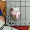Accesorios de resina de animal de lunares de dibujos animados brillantes, conejito de helado, gato, paleta de hielo, accesorios para el cabello, accesorios de pegamento de crema hechos a mano