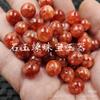 Flor de Caucho Roja Cuarzo Roca Jade Cuentas Redondas Jade Cuentas Dispersas Sangre de Pollo Roja 8mm Pulsera Colgante Accesorios Cuentas Hechas a Mano