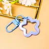Llavero Creativo de Estrella de Cinco Puntas Hueca de Colores Hebilla de Puerta Giratoria Colgante Decorativo Creativo para Bolso Accesorios Hechos a Mano DIY