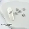 Accesorios Populares de Aleación para Uñas con Forma de Copo de Nieve en Textura Metálica Dorada y Plateada, Decoraciones de Uñas Desgastables de Copo de Nieve Tridimensionales al por Mayor