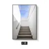 Sala de estar moderna sala de estar pintura decorativa pared de fondo de sofá entrada edificio azul pintura decorativa pintura colgante sentimiento profundo