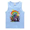Colete de verão 2023 para crianças estilo coreano algodão casual base camisa suor absorvente açúcar guo frutas esportes meninos sem mangas undershirt