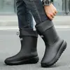 Botas de Lluvia Impermeables para Hombres y Mujeres, Tobillo Corto, Caña Baja, Cubrezapatos para Senderismo al Aire Libre, Antideslizantes, Resistentes al Olor, Cálidas, Botas de Goma, Estilo Pareja