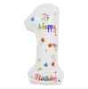 Versão transfronteiriça de 32 polegadas dos EUA da versão digital de 0-9 filme de alumínio gordo da bola digital de decoração de aniversário de bebê balão digital